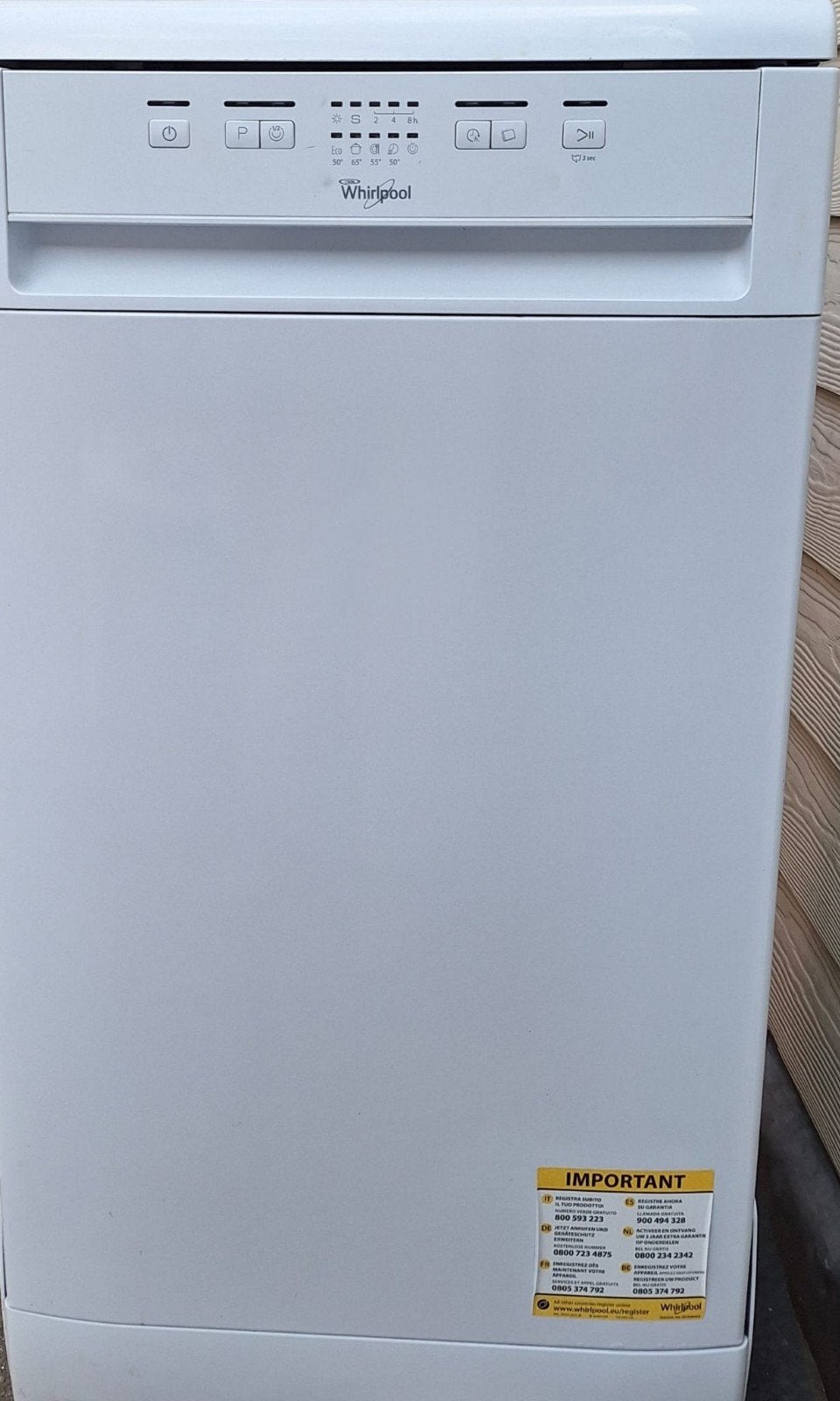 Whirlpool vaatwasser - Zo goed als nieuw, Witgoed en Apparatuur, Vaatwasmachines, Ophalen of Verzenden, Zo goed als nieuw, 85 tot 90 cm