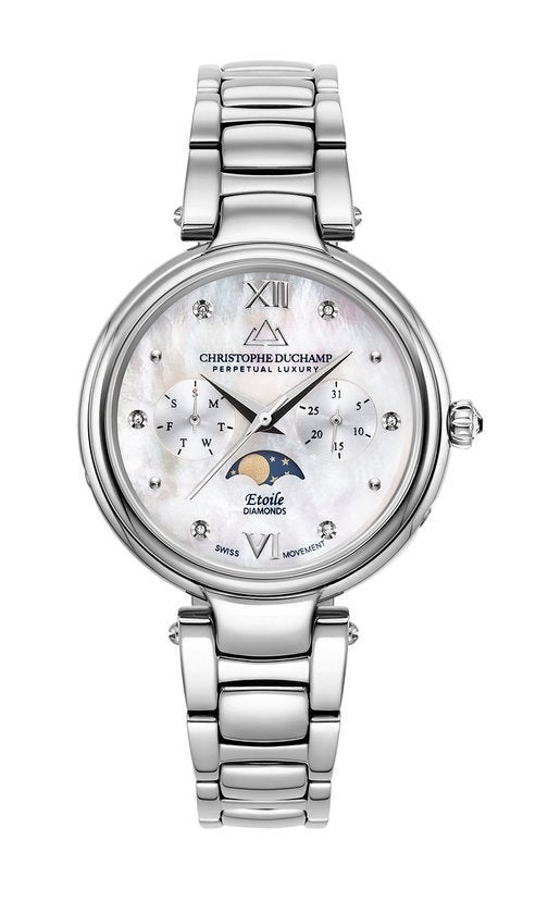 Christophe Duchamp ETOILE - Silver, Staal, Staal, Polshorloge, Nieuw