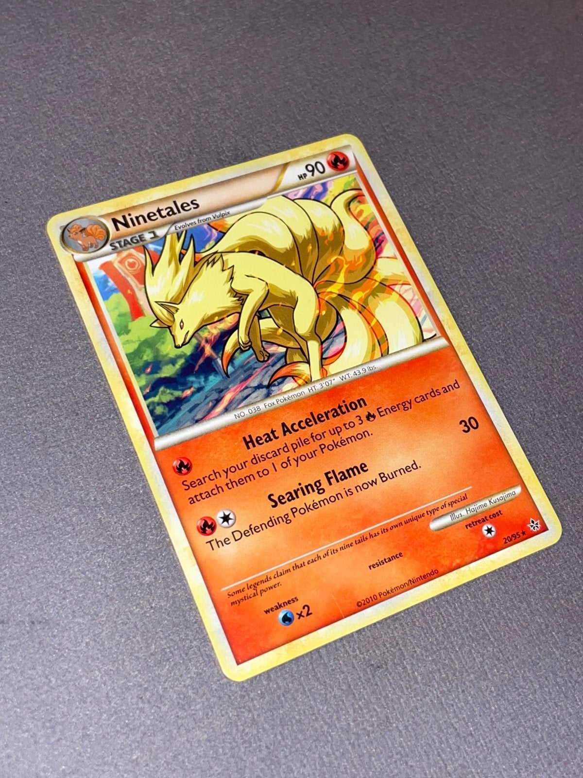 Pokemon - Ninetales 20/95 2010, Ophalen of Verzenden, Zo goed als nieuw, Losse kaart