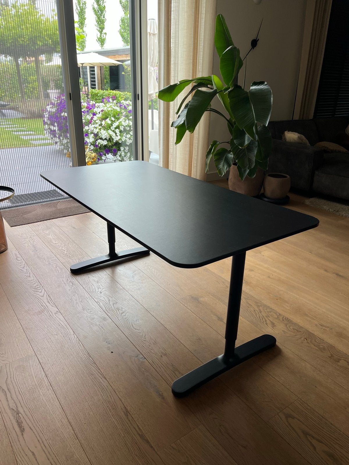 Ikea Bekant bureau, Huis en Inrichting, Bureaus, Ophalen, Zwart, 160 cm, Spaanplaat of MDF
