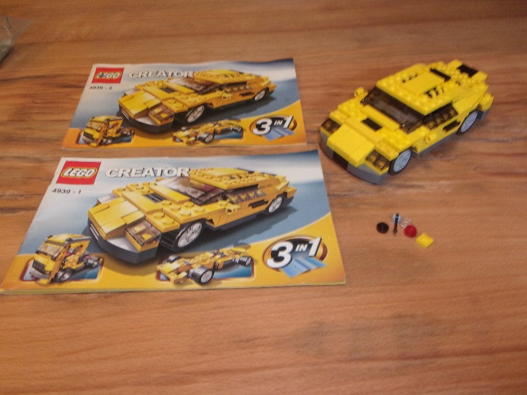 Lego Creator  4939-1 Cool Cars uit 2007, Gebruikt, Lego, Compleet, Ophalen of Verzenden