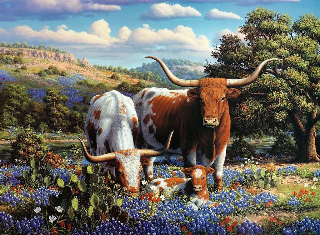 Ravensburger legpuzzel nieuw 500 stukken Longhorns, Ophalen, 500 t/m 1500 stukjes, Nieuw, Legpuzzel