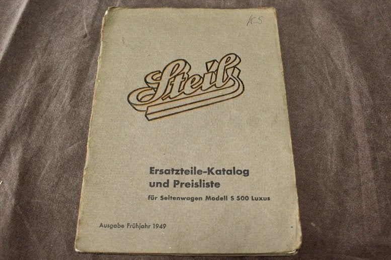 Steib 1949 modell S 500 Luxus  Seitenwagen ersatzteil liste, Ophalen of Verzenden, Overige merken