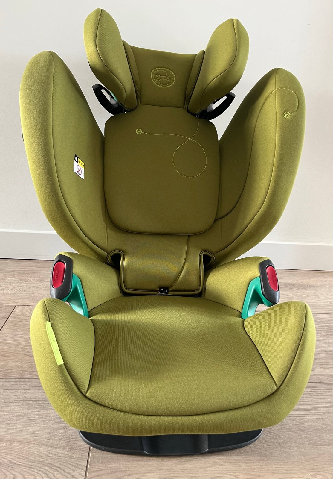 Cybex Solution S2 i-Fix Autostoel - Olijfgroen, 15 t/m 36 kg, Verstelbare rugleuning, Zo goed als nieuw, Isofix