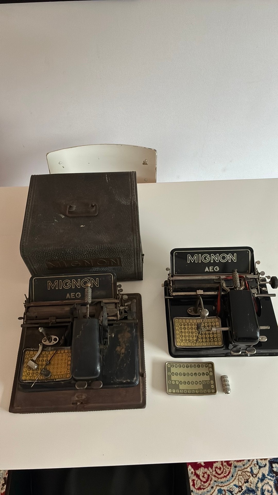 Mignon antieke schrijfmachines 2 stuks, Ophalen of Verzenden