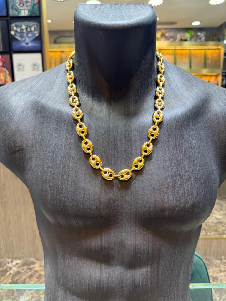 18KT Goud - 76.8 Gram - Ketting - KOFFIEBOON - Herenketting, Ophalen, Nieuw, Goud