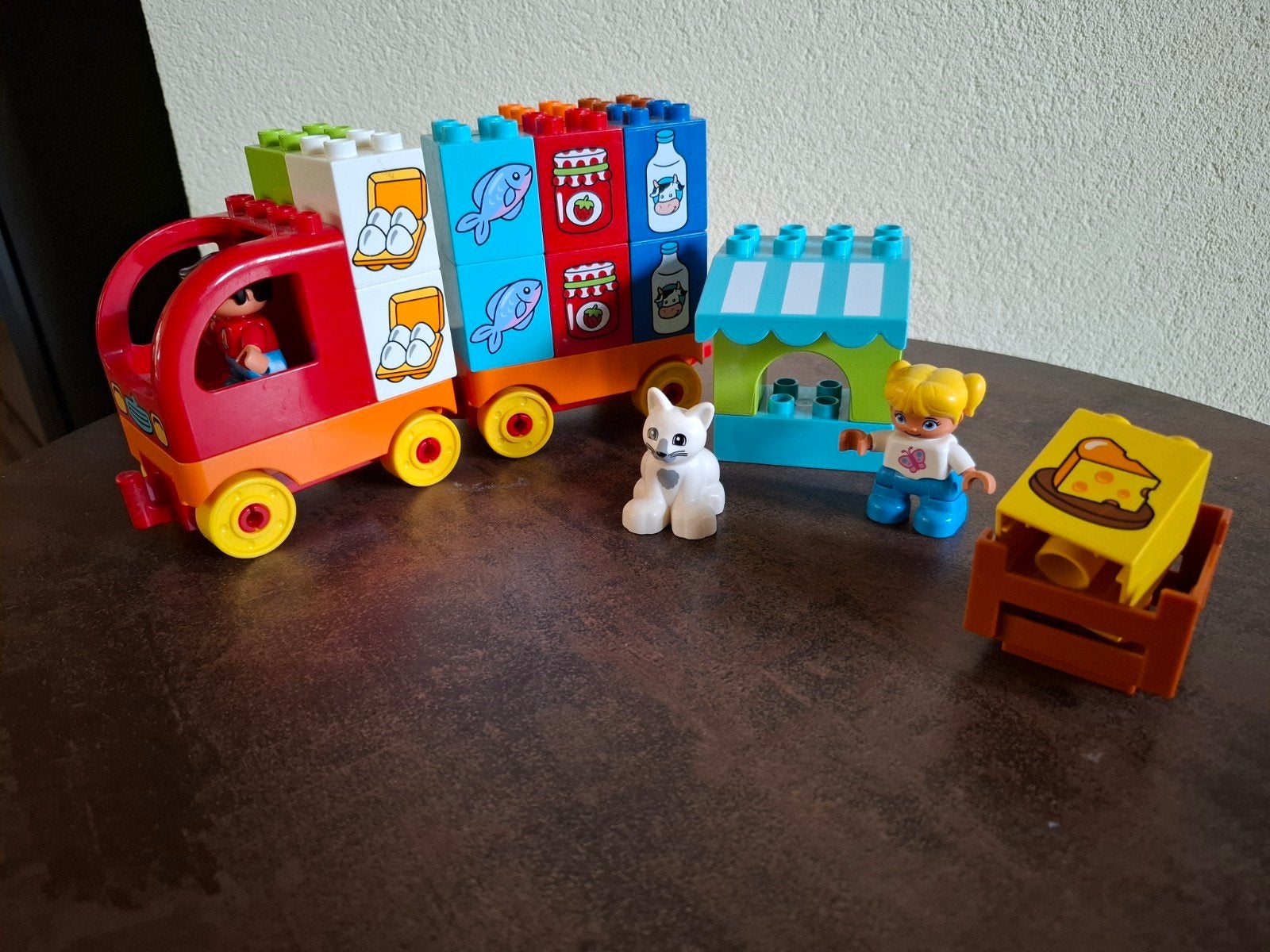 Lego Duplo Mijn Eerste Vrachtwagen met Voedsel, Kinderen en Baby's, Ophalen, Inclusief minifiguren, Overige thema's, Zo goed als nieuw