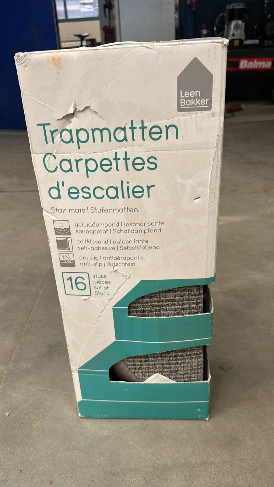 Leen Bakker Trapmatten - 16 stuks, geluiddempend, antislip, Ophalen, 50 tot 100 cm, Rond, Nieuw
