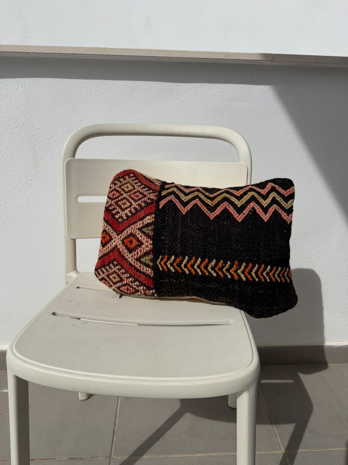 Marokkaanse Berbers Kelim Kussenhoezen & Poef Marrakech, Huis en Inrichting, Meerkleurig, Nieuw, Ophalen of Verzenden, Oosters