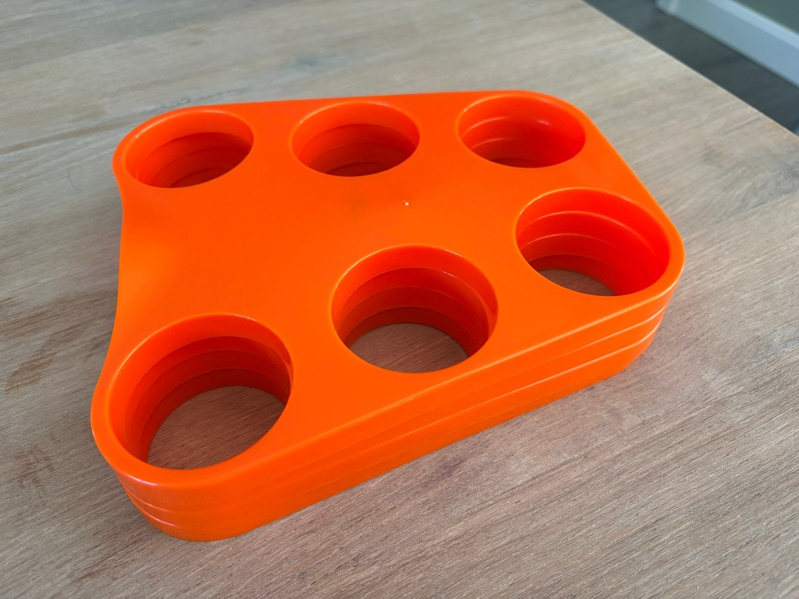 Oranje biertray houders voor 6 glazen 4 stuks, Ophalen, Overige typen, Kunststof, Nieuw