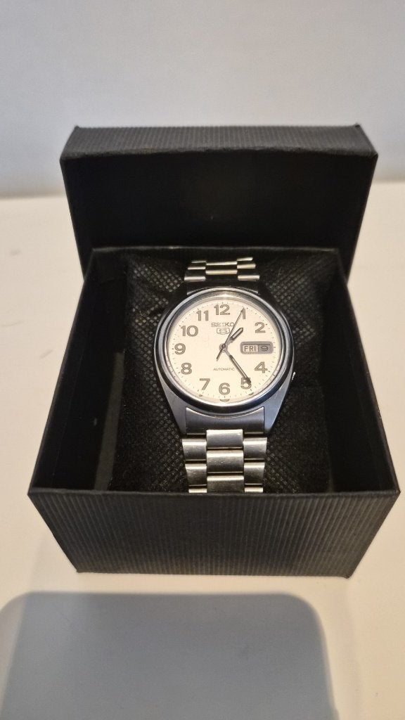 Vintage Seiko 5, Gebruikt, Staal, Polshorloge, Ophalen of Verzenden