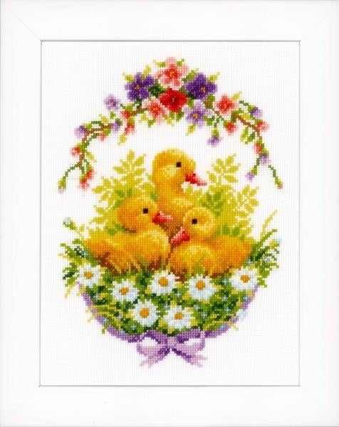 Borduurpakket Ducklings with daisies pn0145636, Geen, Geen, Nieuw, Ophalen of Verzenden