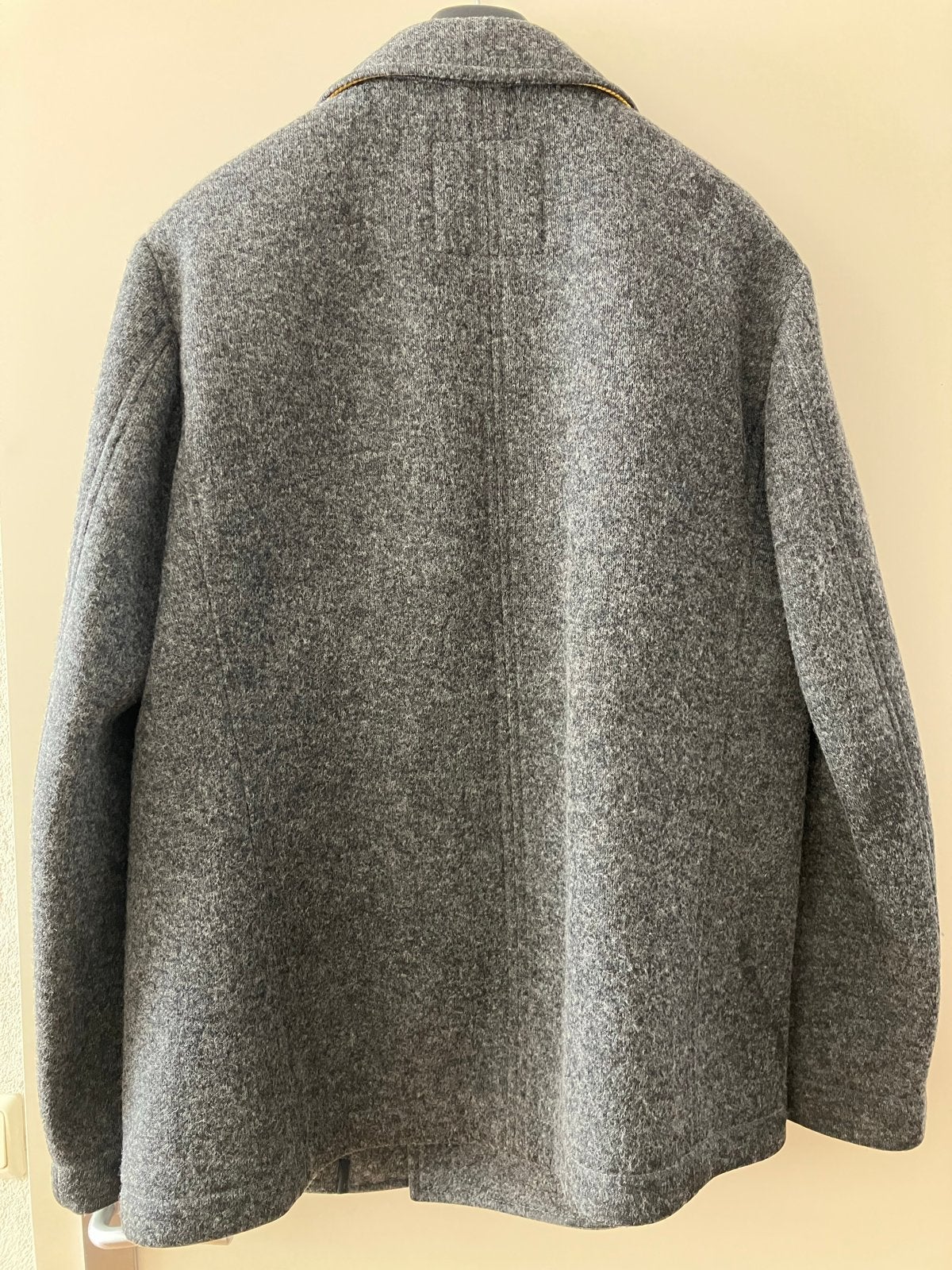 Stijlvolle Hugo Boss Peacoat - Grijs, Maat L, Kleding | Heren, Jassen | Winter, Ophalen, Zo goed als nieuw, Maat 52/54 (L), Grijs