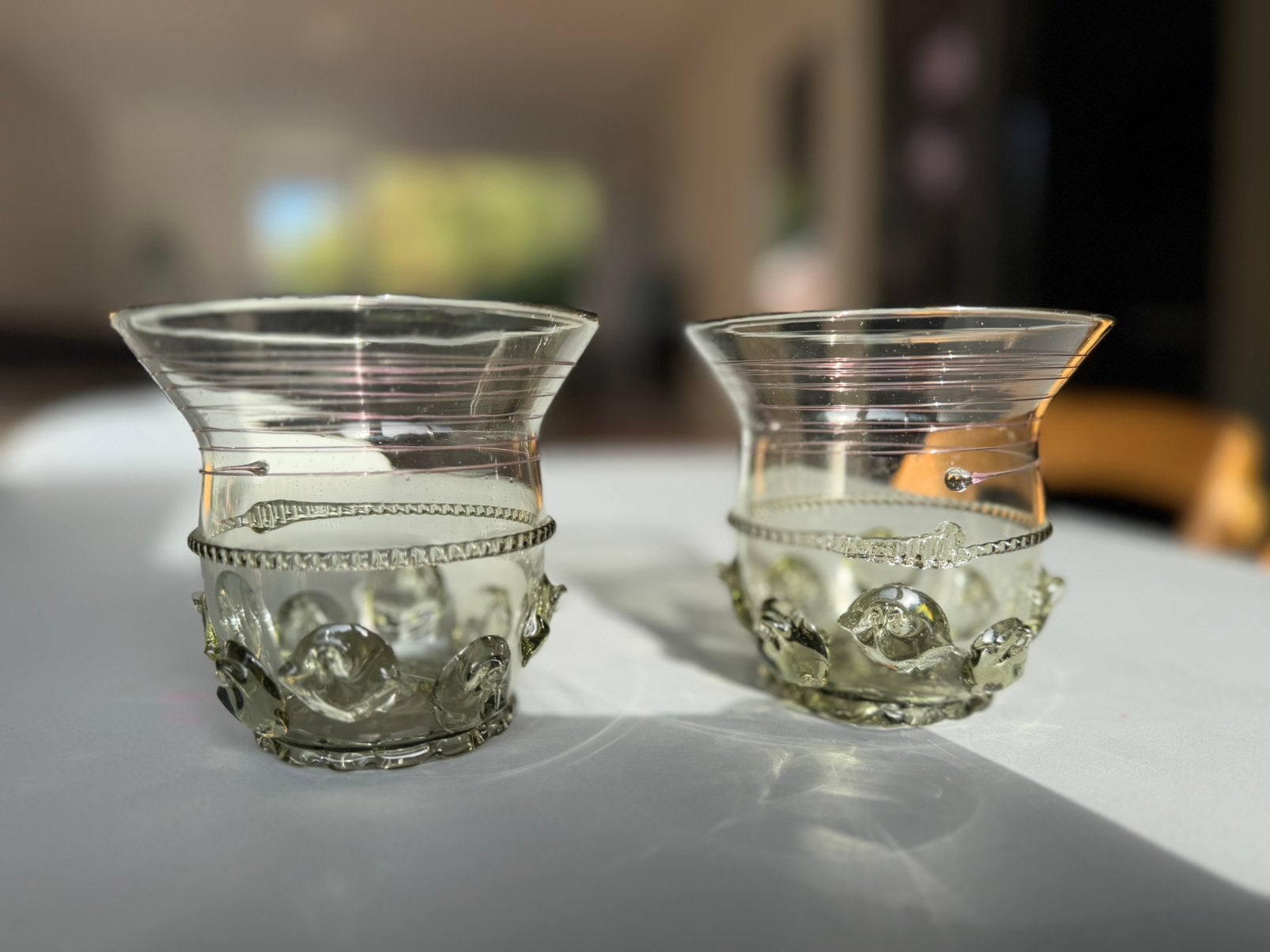 Novy Bor Berkemeyer geblazen glas Josef & Eva Flek J.E.F., Antiek en Kunst, Antiek | Glas en Kristal, Ophalen of Verzenden