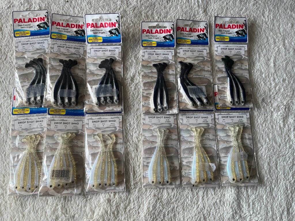 adv 138 / NIEUW mixset 12 pakjes dropshot shads PALADIN, Ophalen of Verzenden, Nieuw, Overige typen