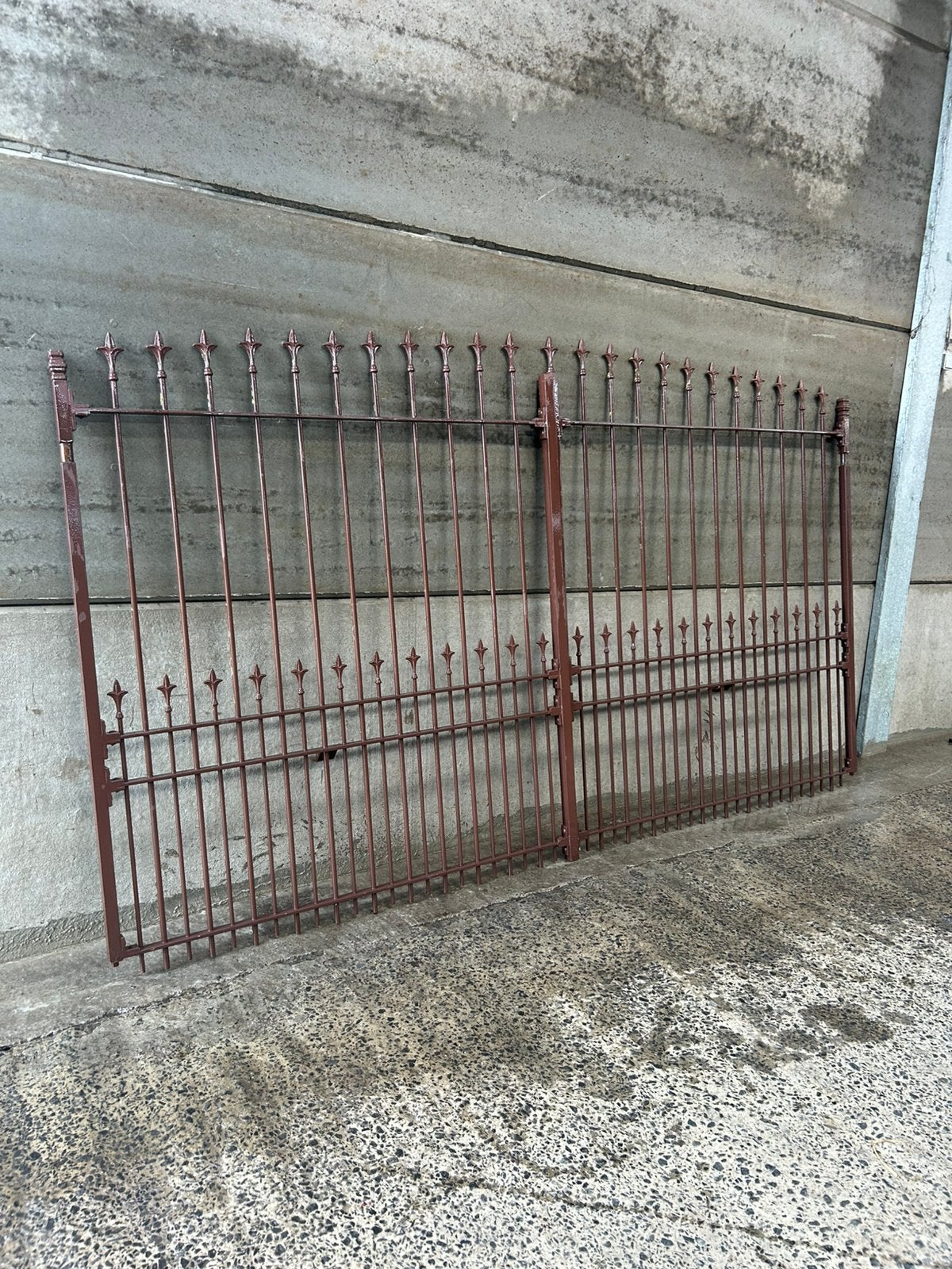 Prachtig dubbel hekken vol smeedijzeren poort 3m33 breed, Ophalen, Gebruikt, IJzer, 200 cm of meer