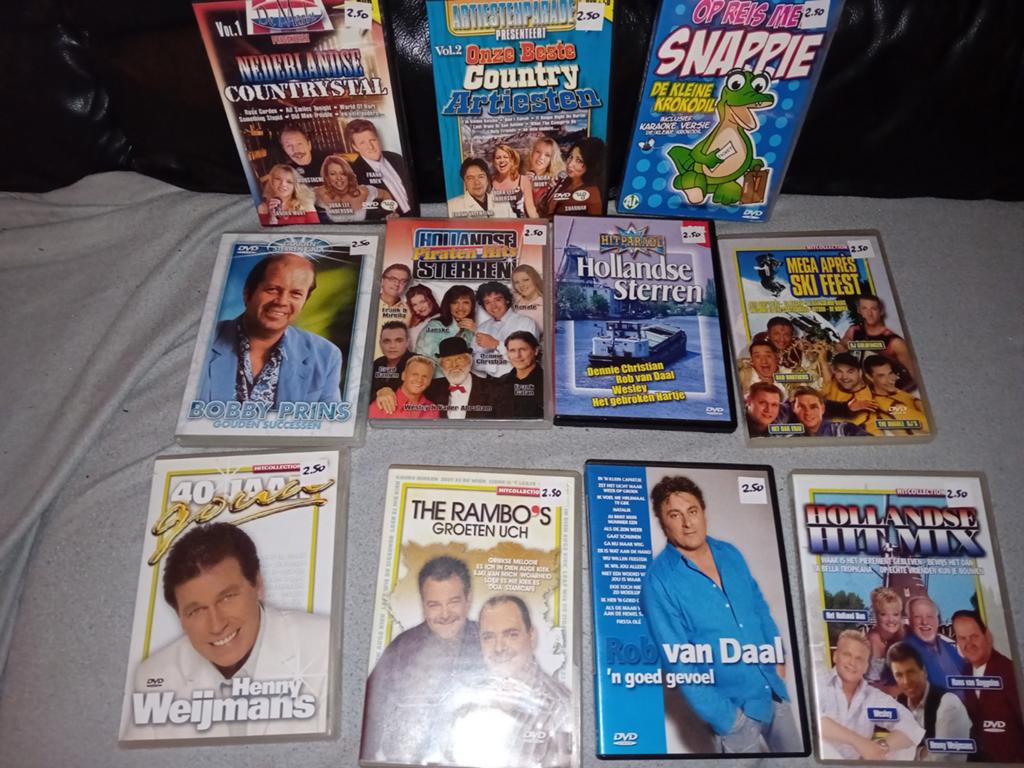 DIVERSE NEDERLANDSE ZANGERS / GROEPEN  DVD. 2.50 PER STUK, Cd's en Dvd's, Alle leeftijden, Ophalen of Verzenden, Gebruikt, Overige typen