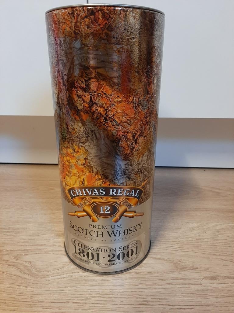 Chivas regal blik scotch whisky (leeg), Ophalen of Verzenden