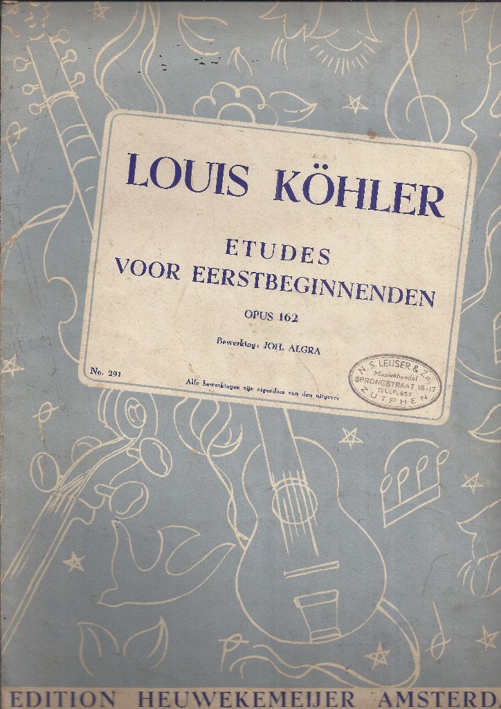 Bo9 bladmuziek etudes opus 162 louis kohler, Muziek en Instrumenten, Gebruikt, Klassiek, Ophalen of Verzenden, Artiest of Componist