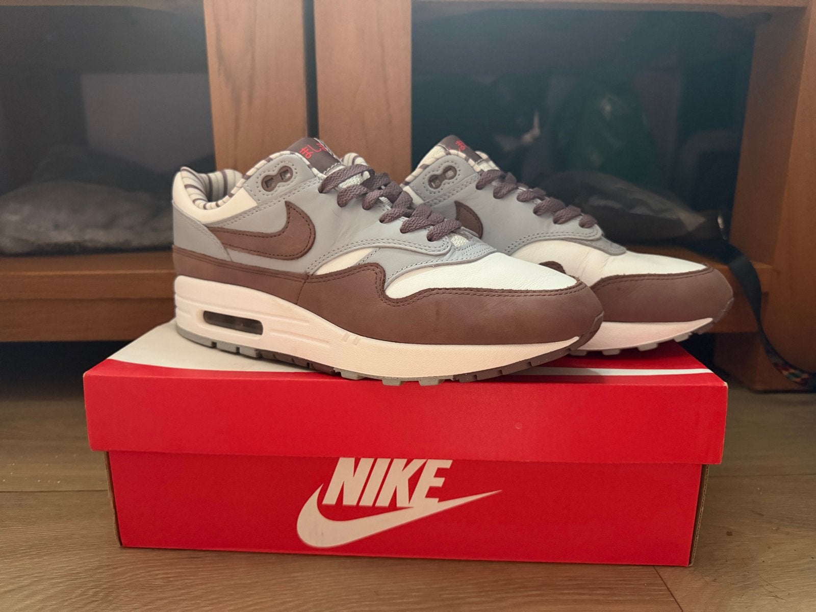 Nike Air Max 1 Premium Shima Shima Maat 41, Ophalen of Verzenden, Nieuw, Bruin, Sneakers of Gympen