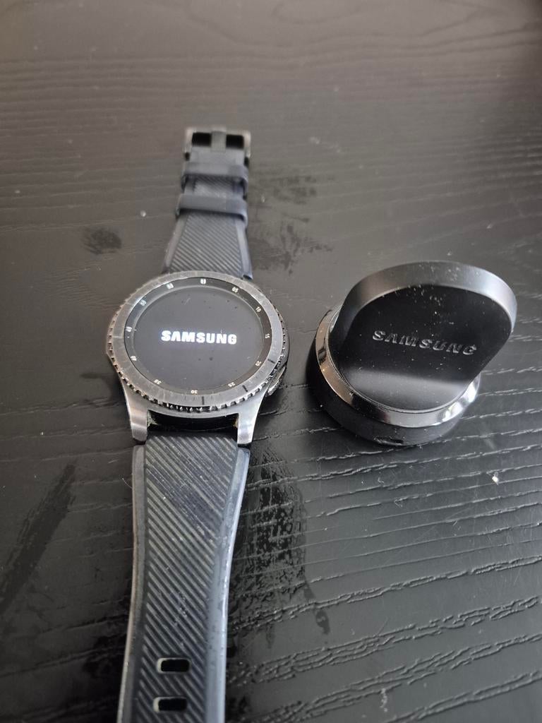 Samsung Gear S3 Frontier smartwatch, Ophalen, Zwart, Samsung ⌚️, Zo goed als nieuw
