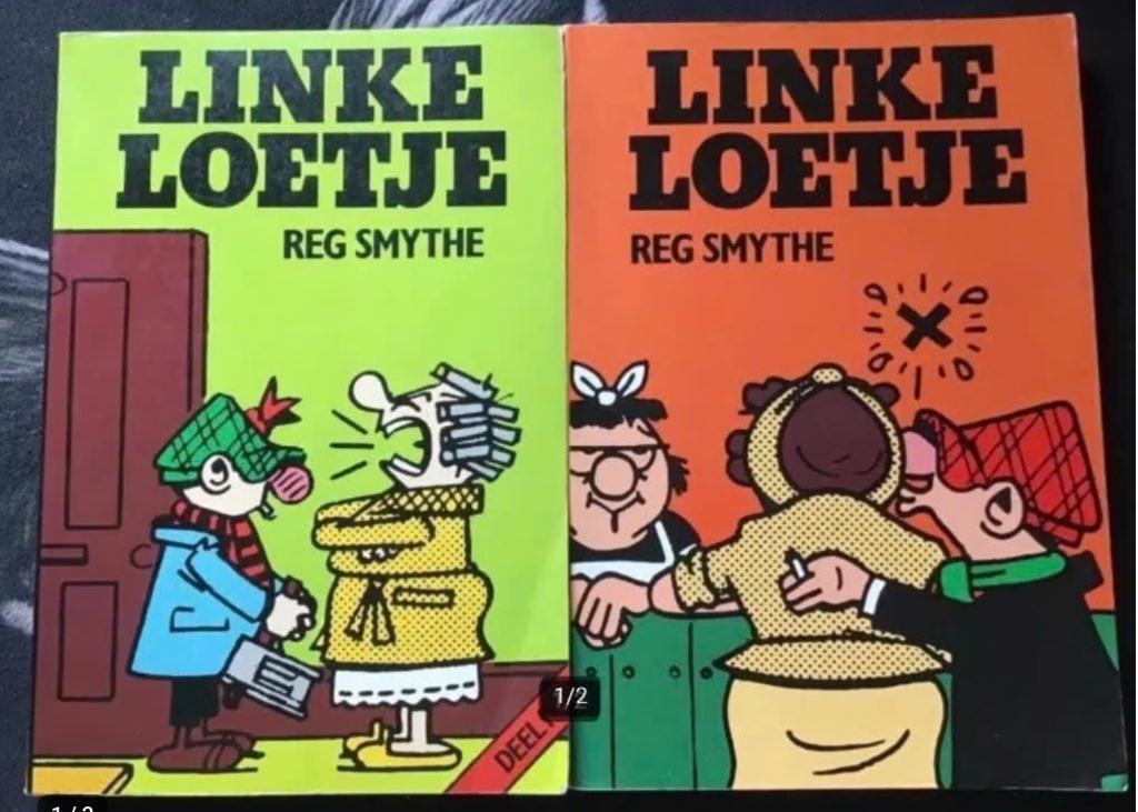 2 delen Linke Loetje door Reg Smythe., Meerdere comics, Ophalen of Verzenden, Zo goed als nieuw, Europa