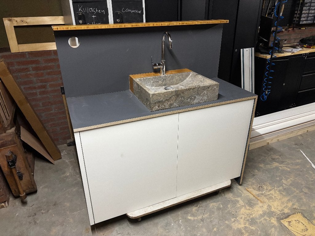 Wastafelmeubel, Ophalen, 100 tot 150 cm, Zo goed als nieuw, Minder dan 100 cm