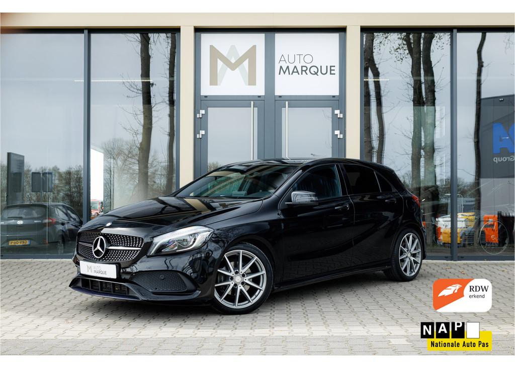 Mercedes-Benz A-Klasse 200 Aut. 157PK | Motorsport Edition |, Auto's, Gebruikt, Met garantie (alle), Leder en Stof, Zwart