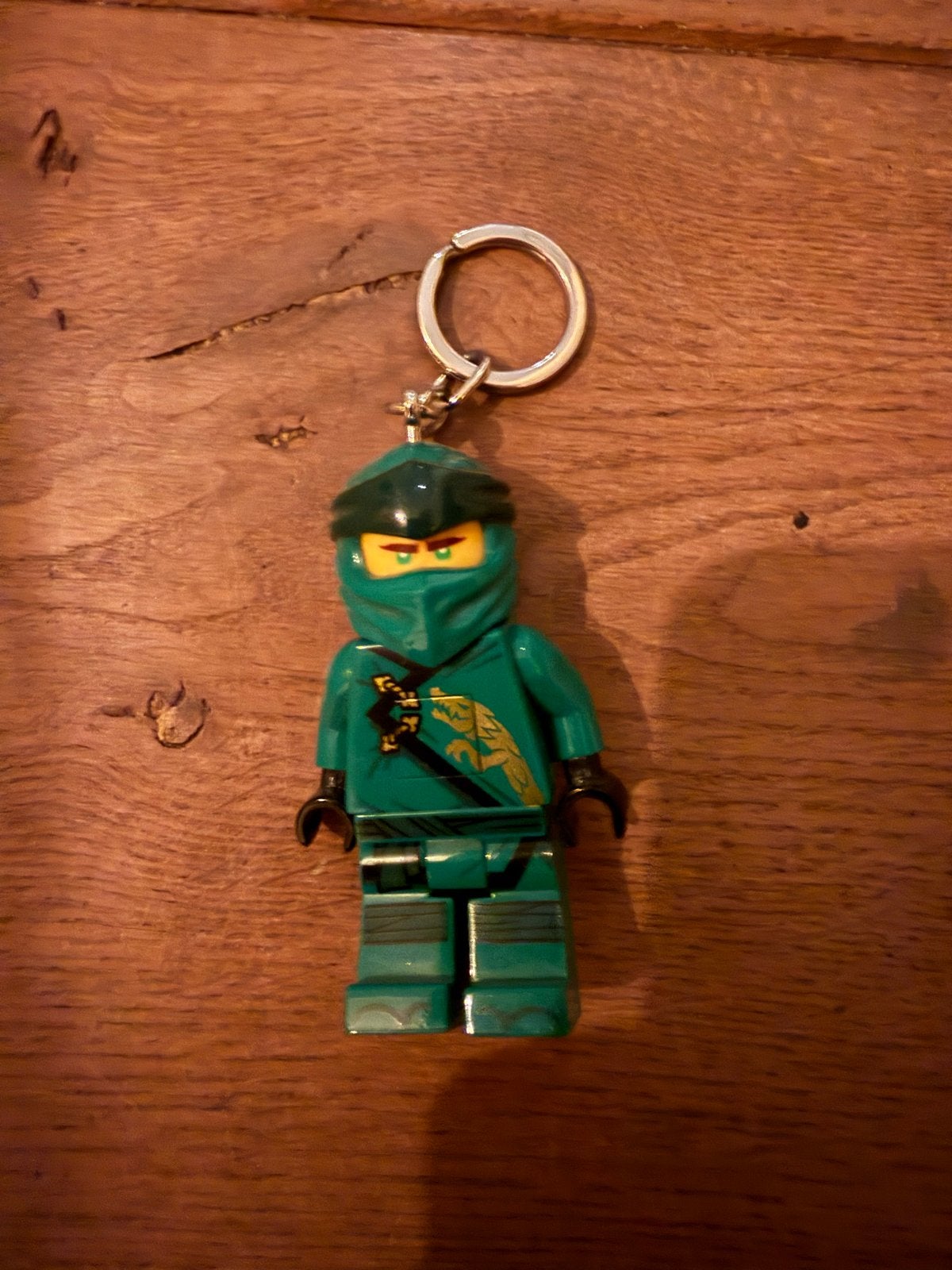 Lego Ninjago Lloyd sleutelhanger met licht, Groen, Overige thema's, Ophalen of Verzenden, Zo goed als nieuw