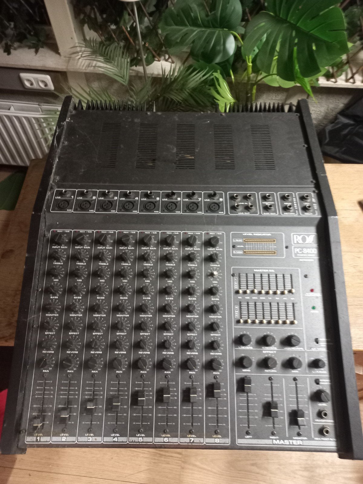 ROSS PC-8400 Powered Mixer - 8 Kanalen Mengpaneel, Ophalen, Gebruikt, 5 tot 10 kanalen