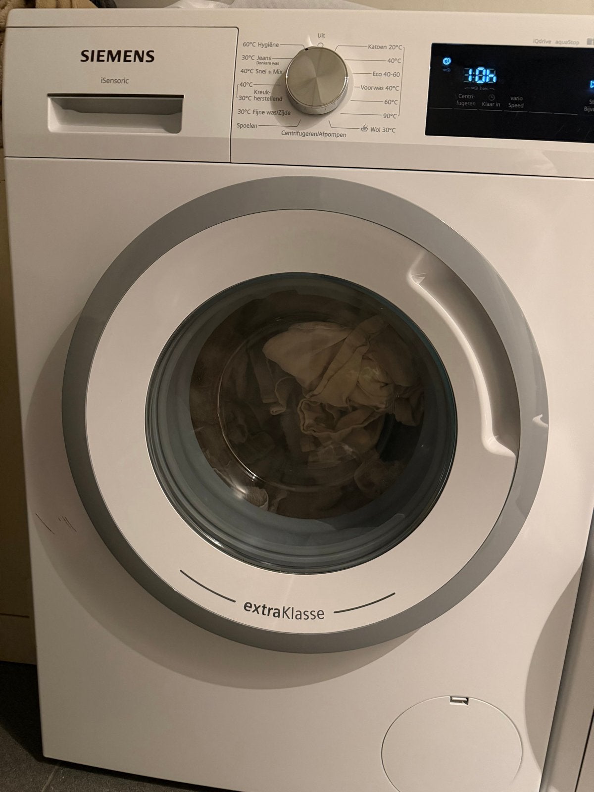 Siemens iQ300 extraKlasse Wasmachine - Zo goed als nieuw, Ophalen of Verzenden, Zo goed als nieuw, Voorlader, 85 tot 90 cm