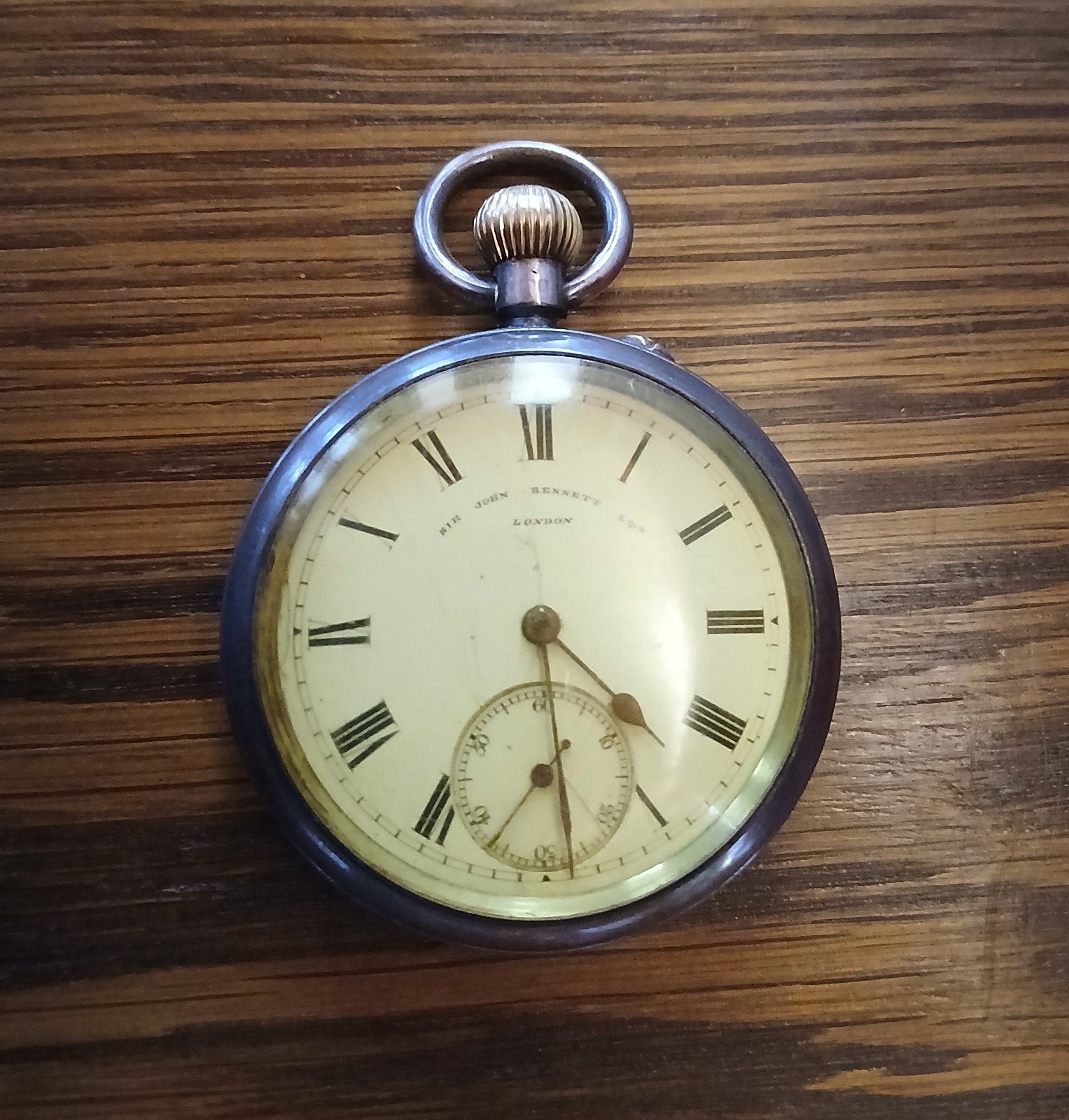 Antiek zakhorloge in massief sterling zilver, Sieraden, Tassen en Uiterlijk, Horloges | Antiek, Verzenden, Zilver, Overige merken