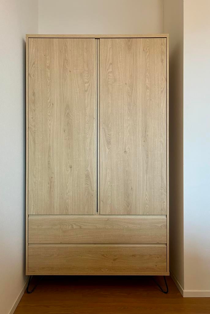 Kledingkast eiken effect, Huis en Inrichting, Kasten | Kledingkasten, Ophalen, 100 tot 150 cm, Zo goed als nieuw, 150 tot 200 cm