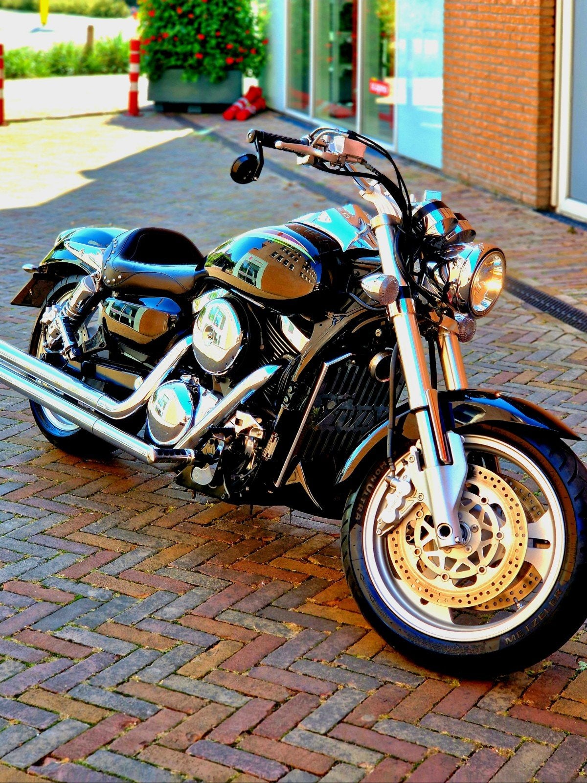 Dikke Kawasaki VN1500 Mean Streak, 2 cilinders, Sportuitlaat, Chopper, Bedrijf