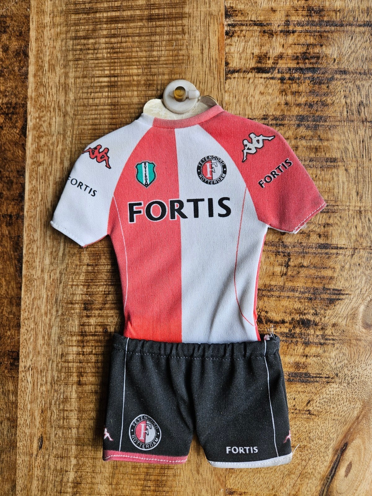 Feyenoord miniatuur shirt en broekje - Fortis, Ophalen of Verzenden, Gebruikt, Feyenoord, Shirt