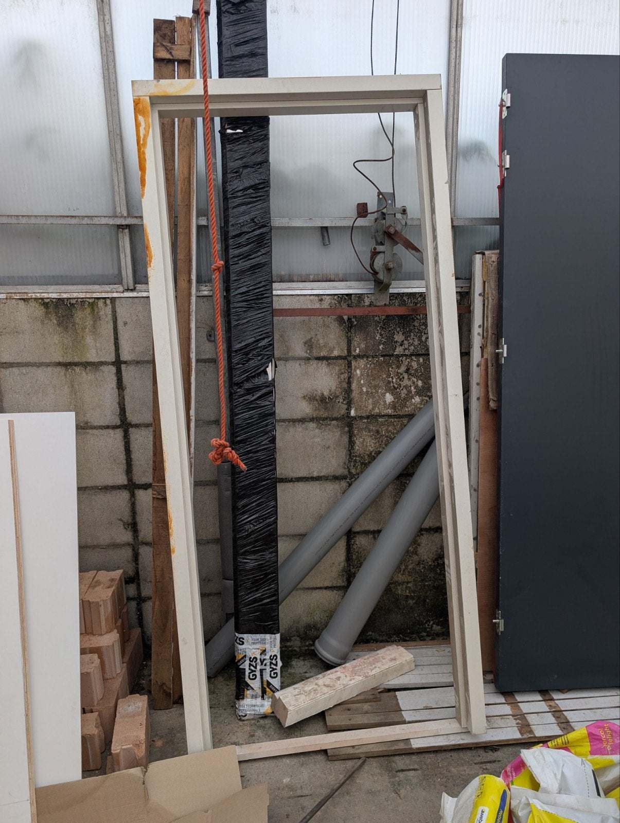 Nieuw hardhouten binnendeur kozijn 2125x883 mm, Doe-het-zelf en Verbouw, Kozijnen en Schuifpuien, Deurkozijn, Nieuw, 150 tot 225 cm