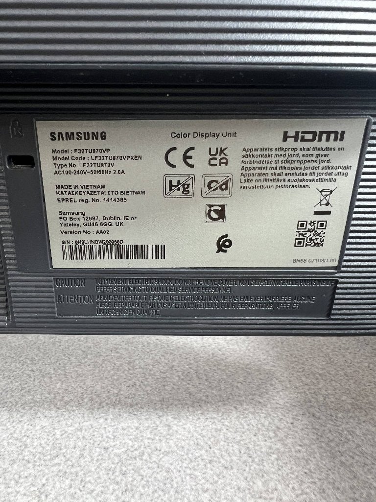 Samsung F32TU870VP | monitor | kabel | SALE | 396486, Computers en Software, Ophalen, HDMI, Zo goed als nieuw, Overige typen