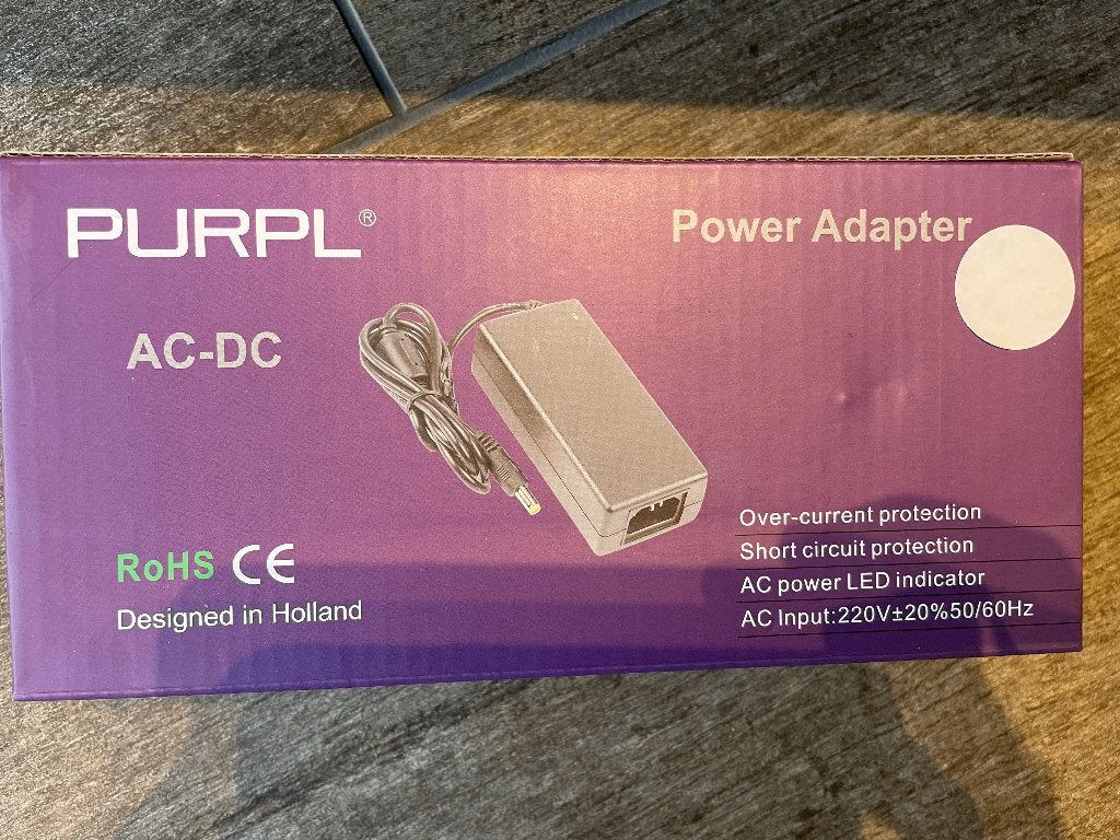 PURPL PS-12V-3A Power Adapter, Ophalen of Verzenden, Gebruikt