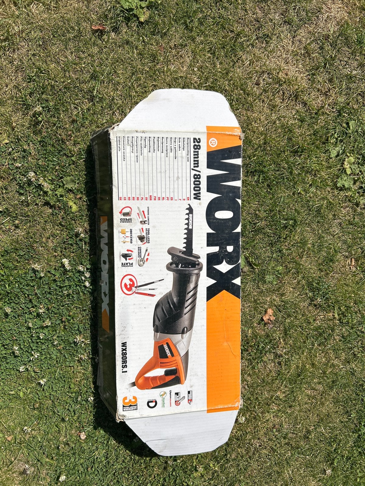 Worx Reciprozaag WX80RS.1 - 800W met extra zaagbladen, Ophalen, Gebruikt, 600 tot 1200 watt, 30 tot 70 mm