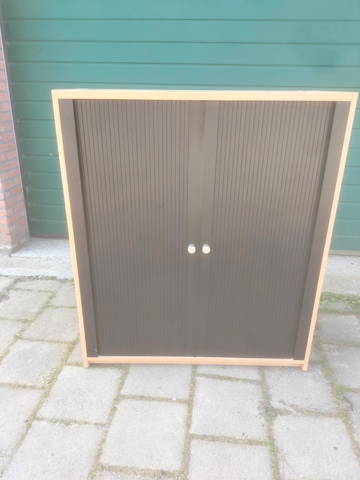 Roldeurkasten, merk VEPA, H116, B100 cm, beuken -zwart, Huis en Inrichting, Gebruikt, 100 tot 150 cm, 100 tot 150 cm, Ophalen of Verzenden