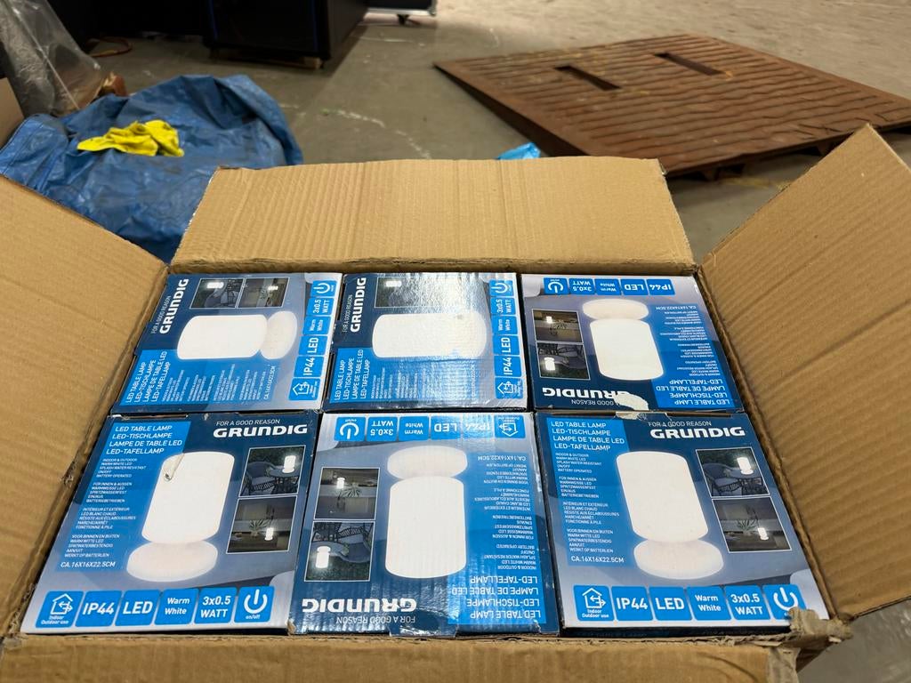 Nieuwe set Grundig buiten LED tafellampen - 10+ dozijn, Tuin en Terras, Buitenverlichting, Ophalen, Kunststof, Minder dan 50 watt