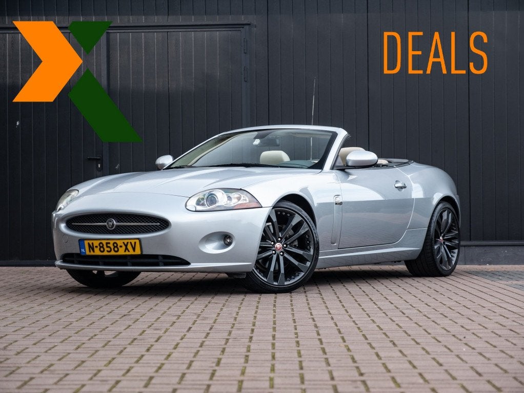 Jaguar XK 4.2 V8 Convertible (bj 2007, automaat), Auto's, Gebruikt, Cabriolet, 4 stoelen, Leder