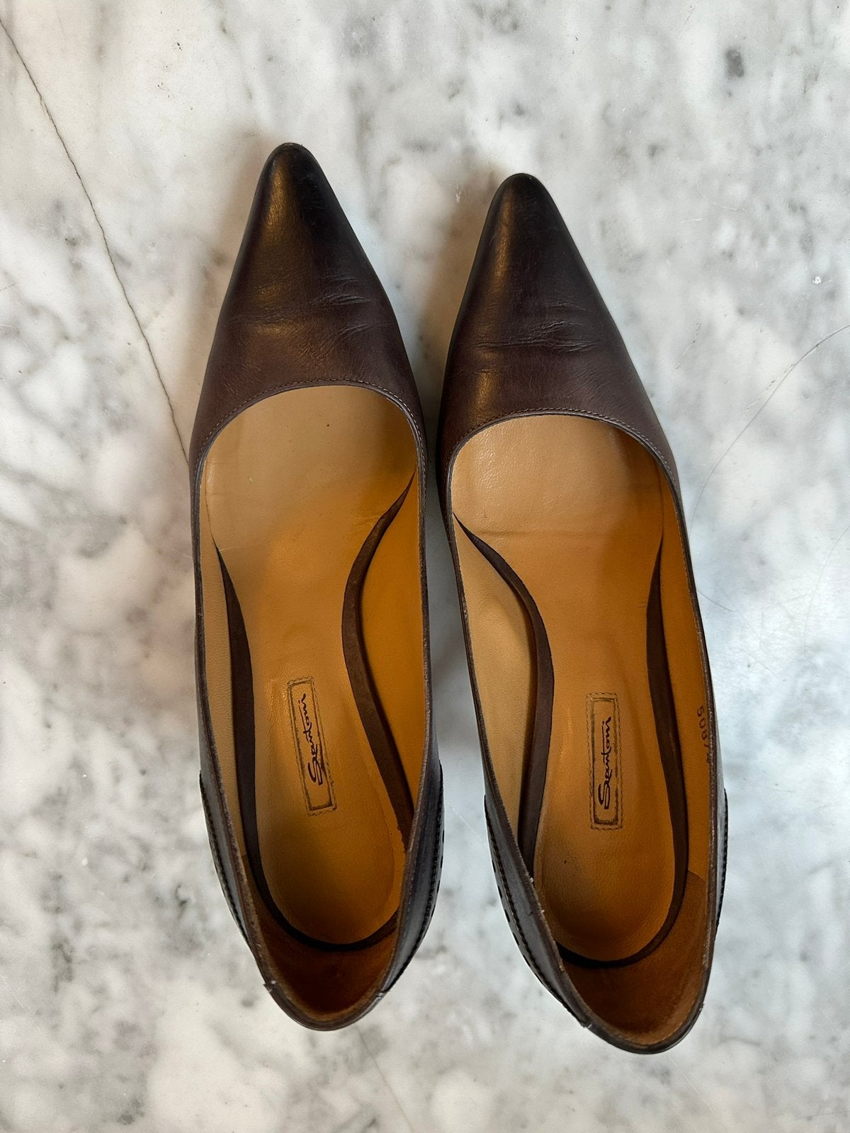 Santoni brogue pumps maat 35 valt als 36, Pumps, Ophalen of Verzenden, Grijs, Gedragen