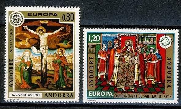 CEPT Andorra Frans 264/65 1975 postfris, Ophalen of Verzenden, Postfris, Overige thema's
