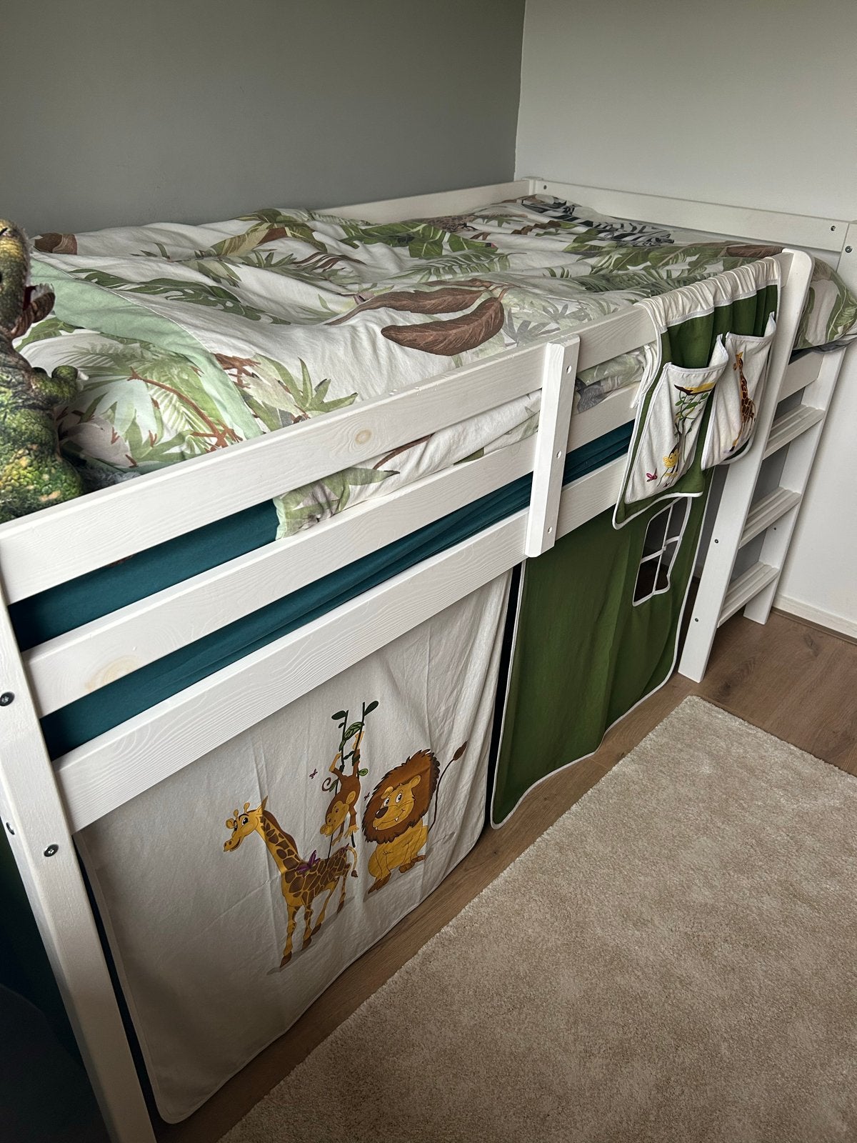 Halfhoogslaper 90x200 cm met speeltent, Ophalen, Gebruikt, 90 cm, Eenpersoons