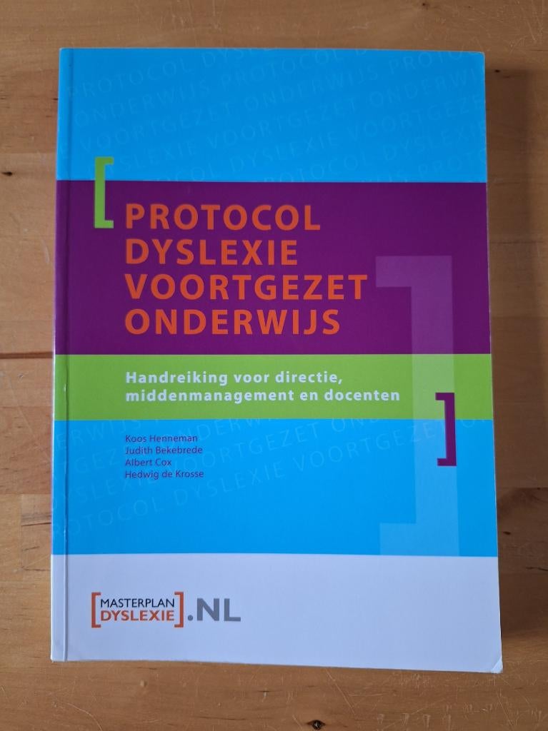 Protocol dyslexie voortgezet onderwijs, Ophalen of Verzenden, Alpha, Gelezen, HBO