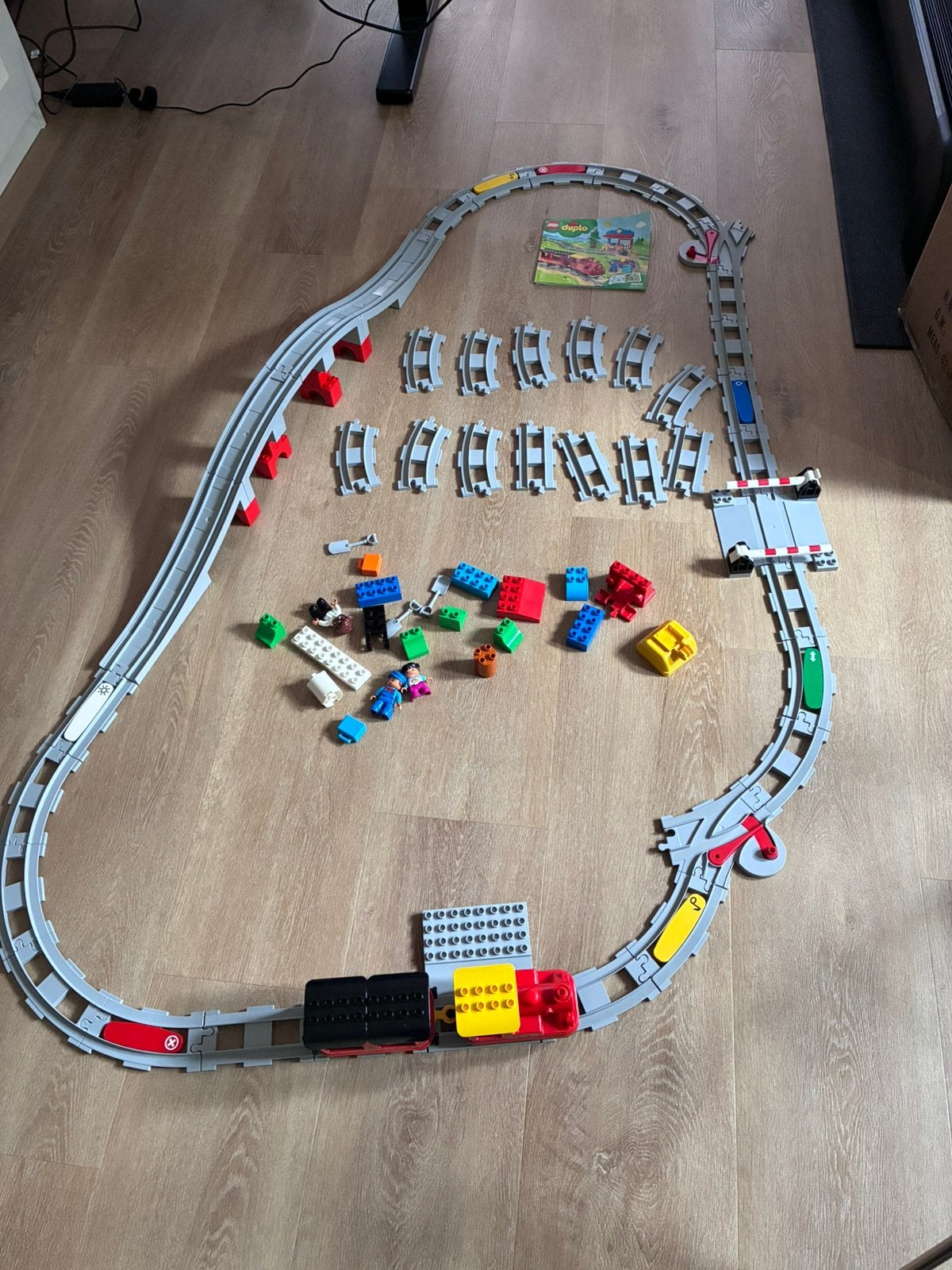 Lego Duplo trein elektrisch met uitbreiding (3 sets), Ophalen, Zo goed als nieuw, Duplo