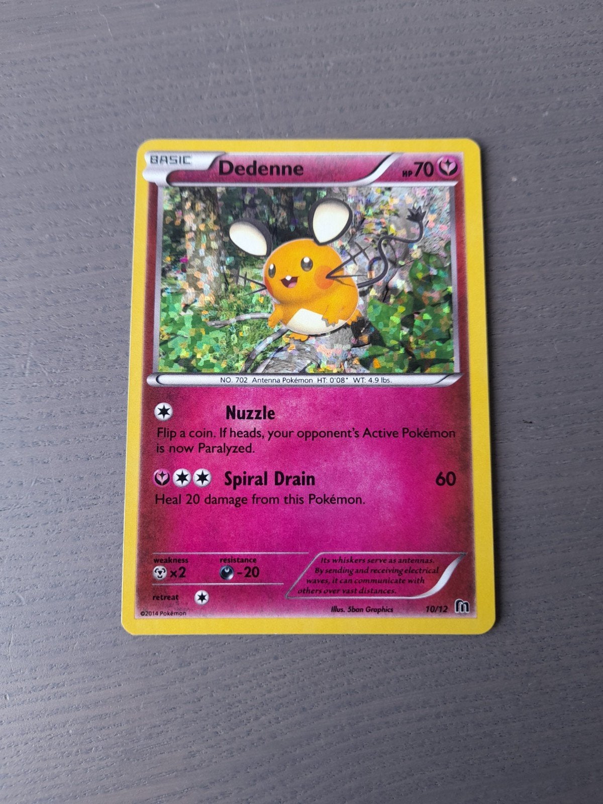 Mcdonalds 10/12 dedenne holo, Ophalen of Verzenden, Gebruikt, Losse kaart, Foil