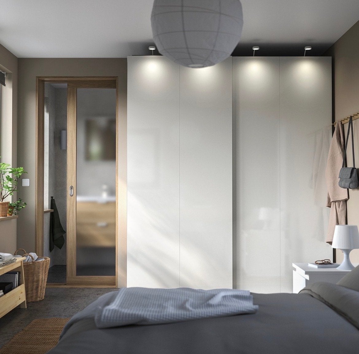 IKEA Pax kast met witte Hasvik schuifdeuren, Huis en Inrichting, Kasten | Kledingkasten, Ophalen, Gebruikt, 200 cm of meer, 200 cm of meer