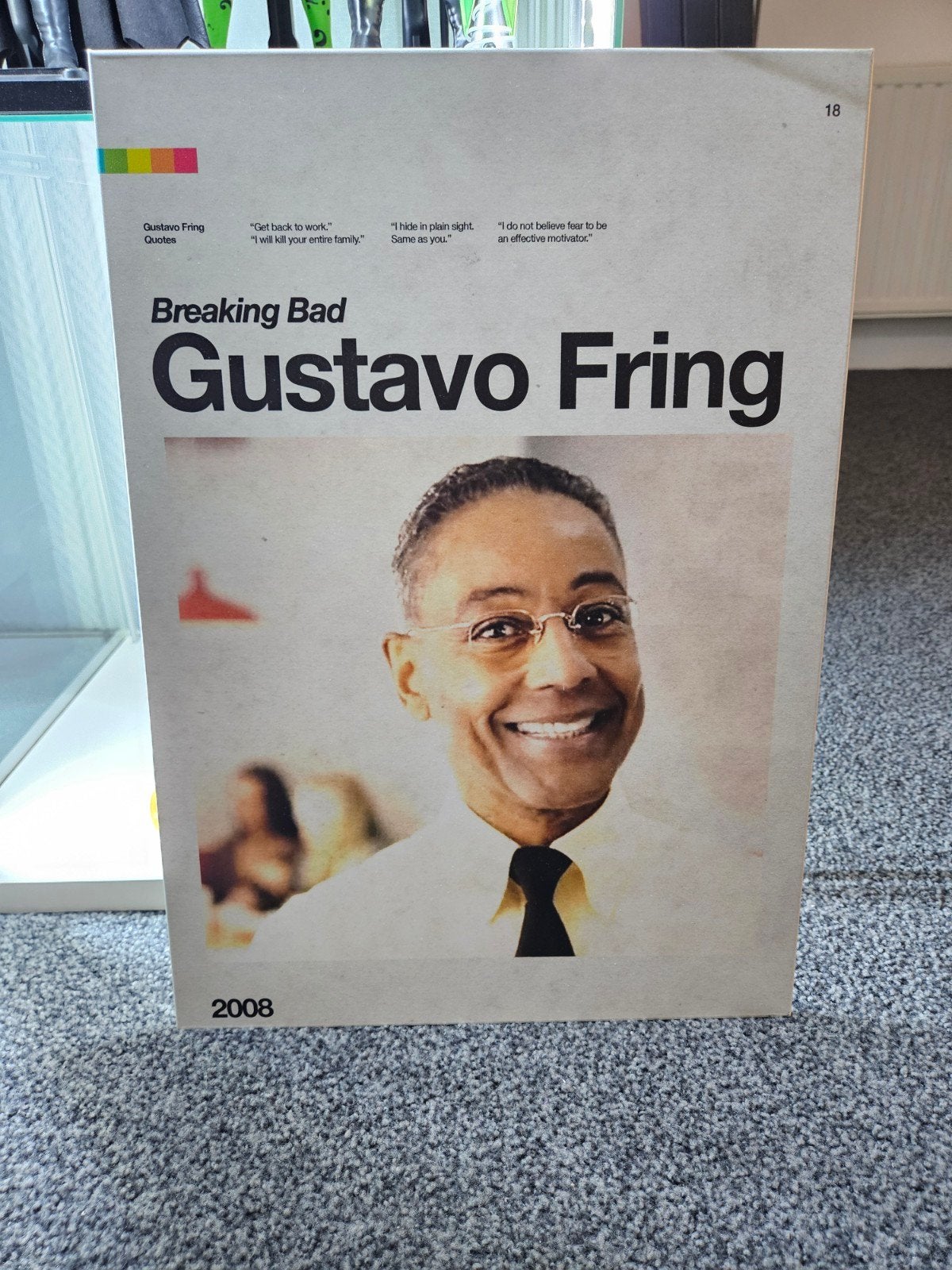 Displate Breaking Bad - Gustavo Fring, Verzamelen, Ophalen of Verzenden, Nieuw, Rechthoekig Staand, Film en Tv